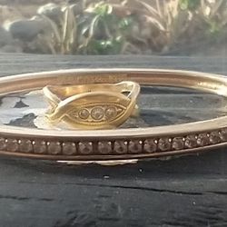 Vintage Avon Gold Tone Ring And Avon 100th Anniversary Bracelet