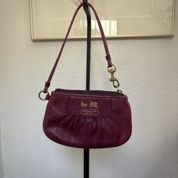 Coach Berry Purple Leather Wristlet!🍇