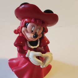 3" Minnie Mouse In Pretty Dress And Hat Figurine 