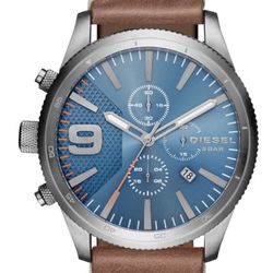 Diesel Men's Rasp Chrono Brown Leather Watch
