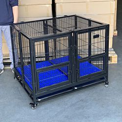 (New in Box) $165 Folding Double-Door Heavy Duty Dog Cage Kennel 41x31x34 inches 