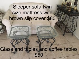 West end table and coffee table $25
