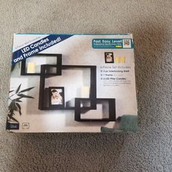6 Piece Wall Ensemble (Frame And Battery Powered Candles)