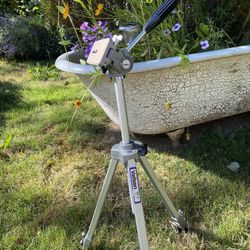 Vintage Velbon VE-3 Aluminum Tripod with Pan-Tilt Head Foldable/Collapsible-  Made In The USA 