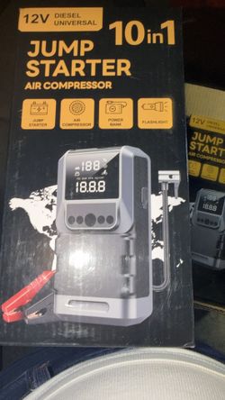 Jumper starter air compressor power bank