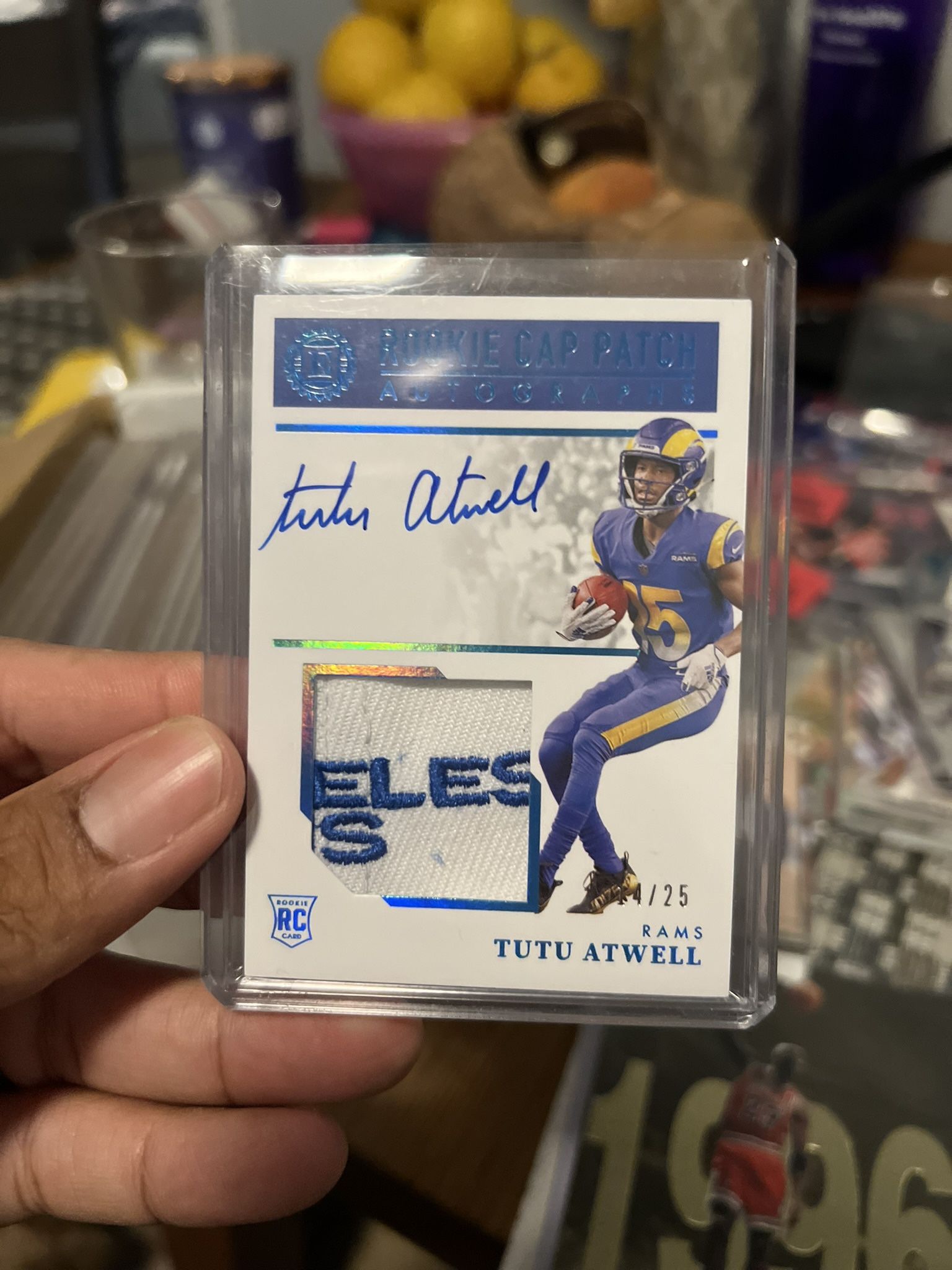 2021 Panini Encased Tutu Atwell On Card Auto Patch RC 4/25