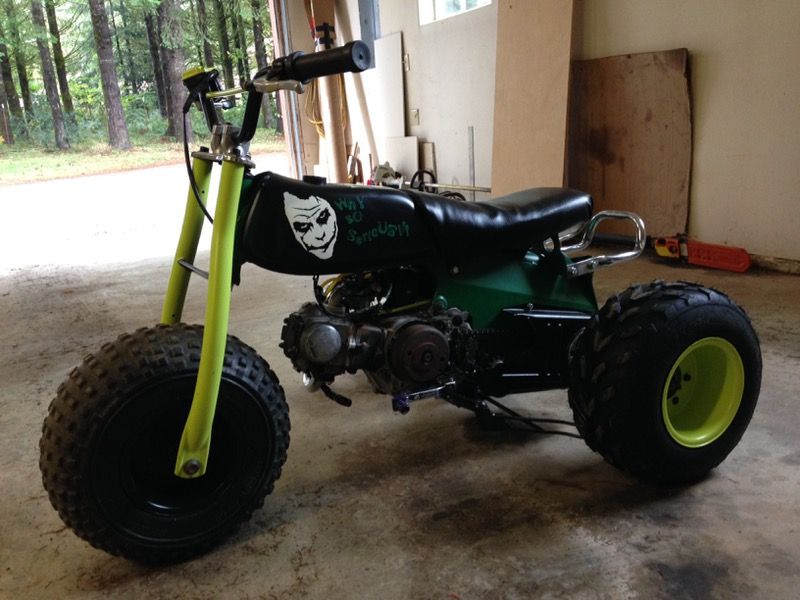 Custom Heath ledger Joker theme Honda ATC 70 3 wheeler.
