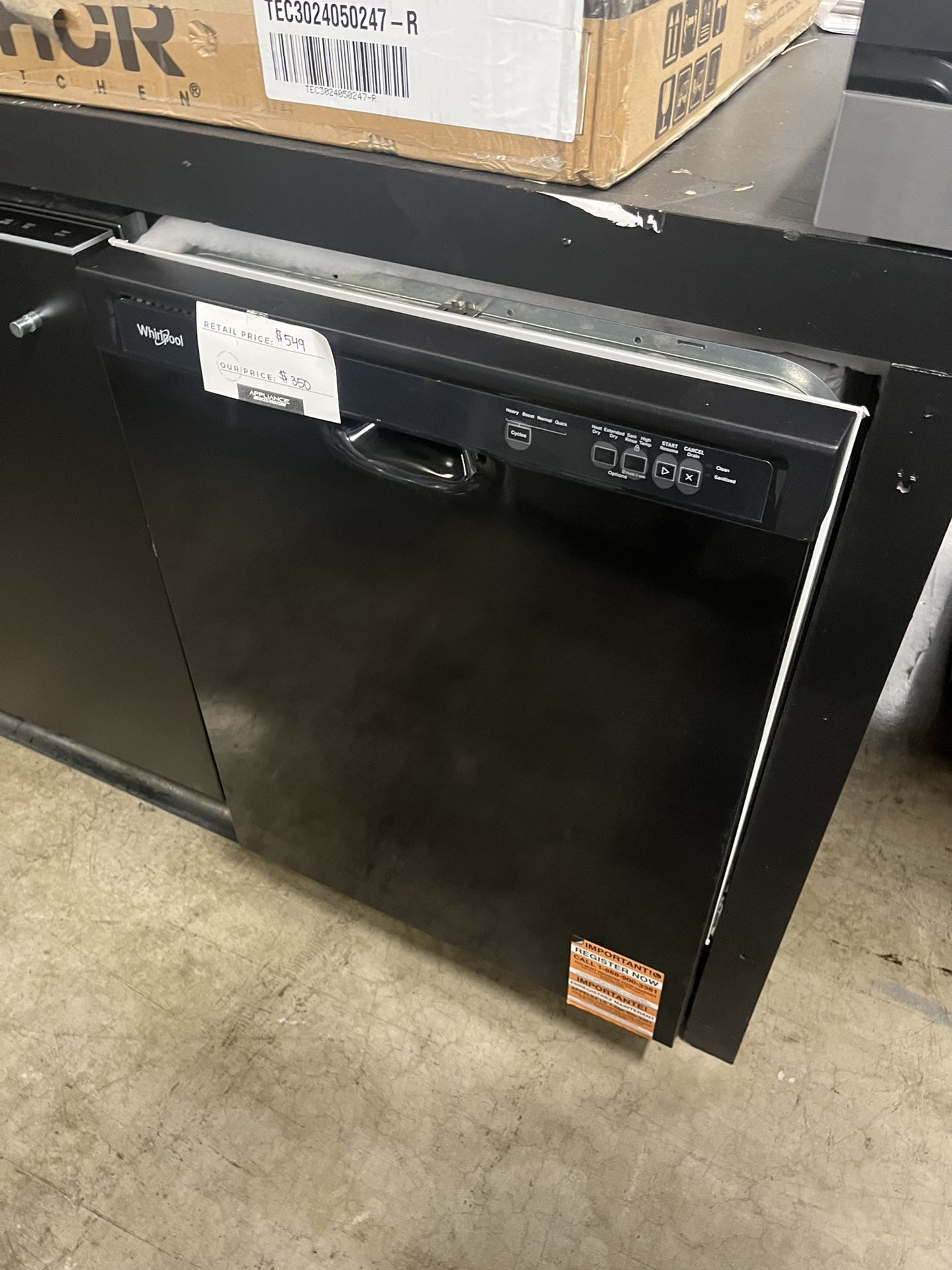 WHIRLPOOL NEW DISHWASHER 