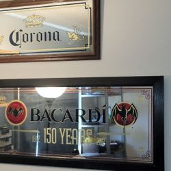 Corona, Bacardi, Heineken Bar Mirrors 