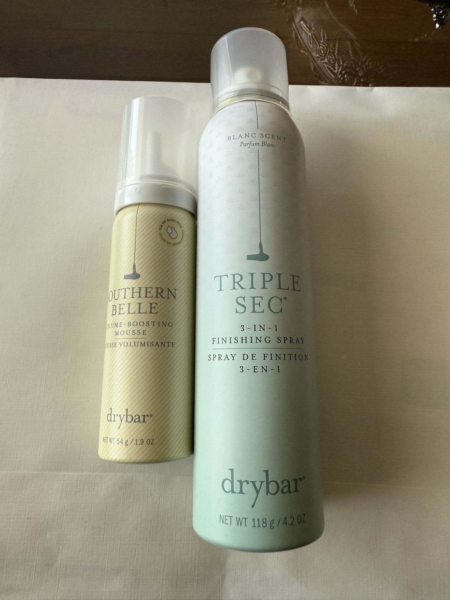 DRYBAR Volume Boosting Mousse & Triple Sec 3-in-1 Finishing Spray Lush Scent Full Size 118g