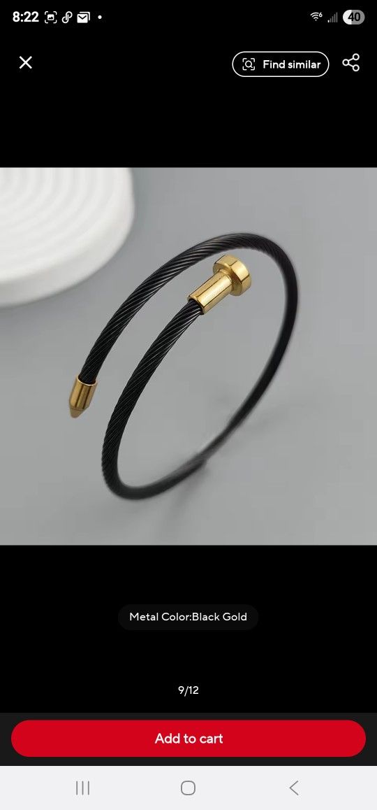 18k Gold Plated Unisex Adjustable Bracelet