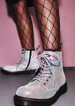 Dr MARTEN Youth 1460 Pascal Iridescent Lace Up Boots