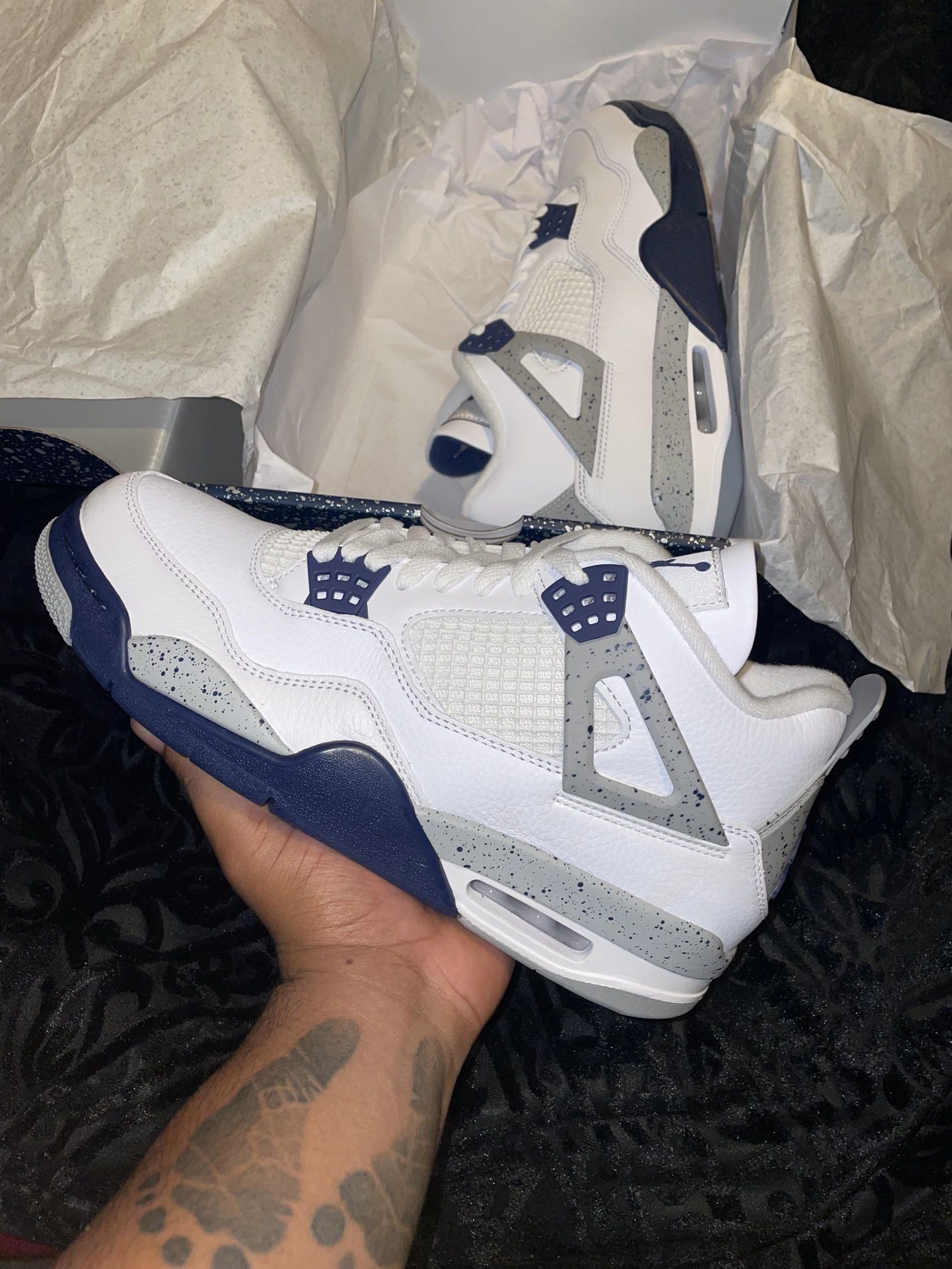 Jordan 4 Midnight Navy Size 5Y, 6Y, 9.5, 10, 11, 11.5, 12 BRAND NEW