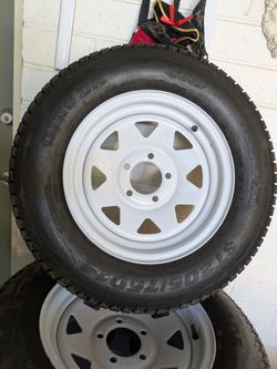 Trailer tire st205x75x14 and 5 on 4.5 lug rim NEW