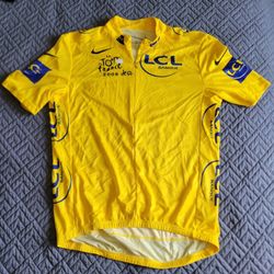 LCL Banque Cycling  Jersey Team Shirt Le Tour de France 2009 Nike Size L Made In Italy