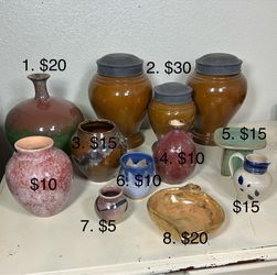 Art Pottery Lot of 12 Pieces - 10of12 marked