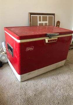Vintage metal cooler