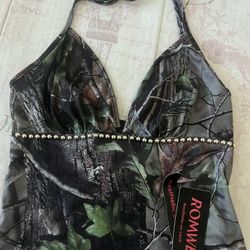 Camouflage Halter Top 