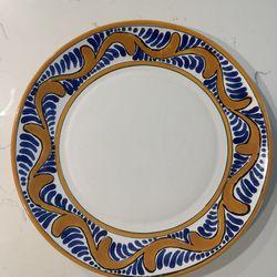Hand Painted Mexican dishes / plates - set of 10
