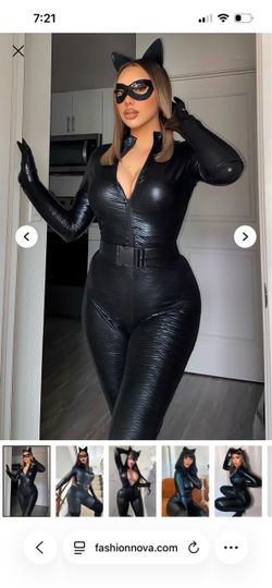 Cat woman one piece Halloween costume