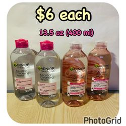 Garnier SkinActive Micellar Cleansing Water All in 1 Makeup Remover, Face Cleanser, 13.5 fl oz
