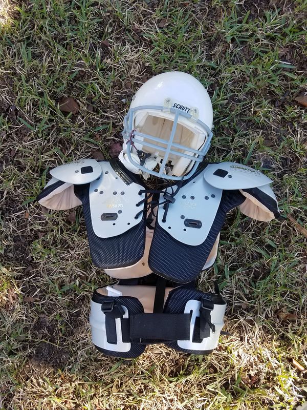 pads on top of football helmets
