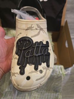CROCS X PATTA (CAMO BLACK)SIZE 9