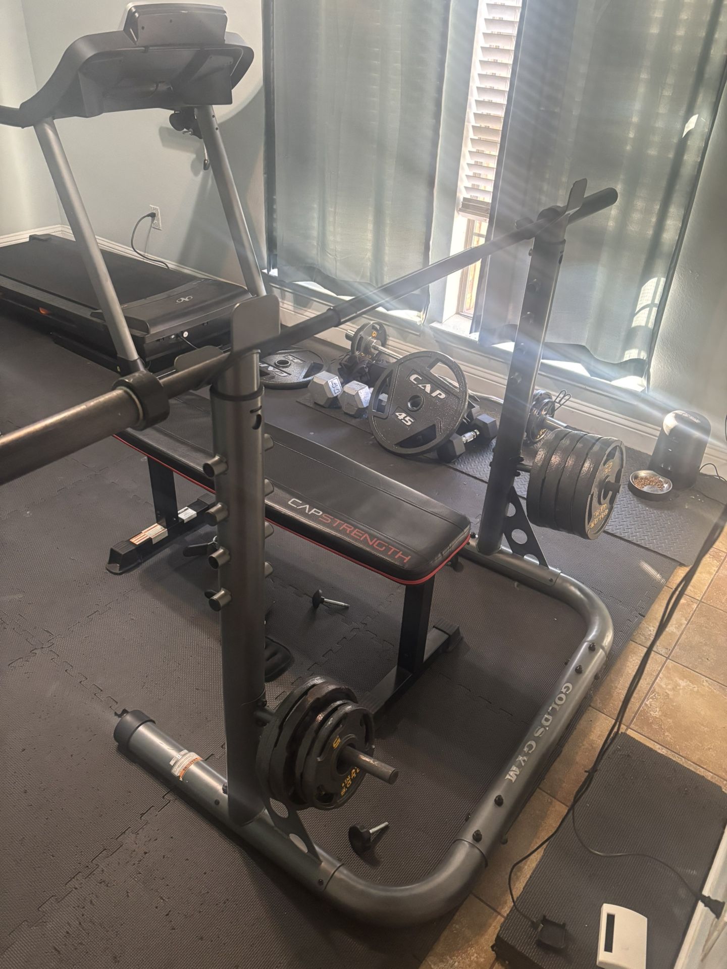 Adjustable Bench Press Weight Stand ( Stand Only, No Weights Are Bar )