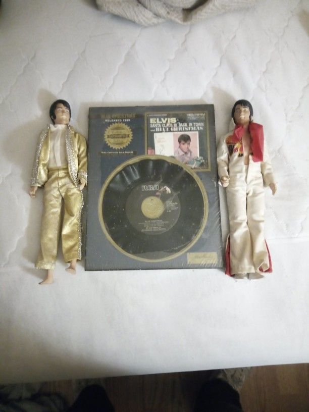 Elvis Presley Memorabilia 2 Dolls An A Athletic Record