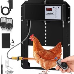 Aluminum Automatic Chicken Coop Door with Timer & Light