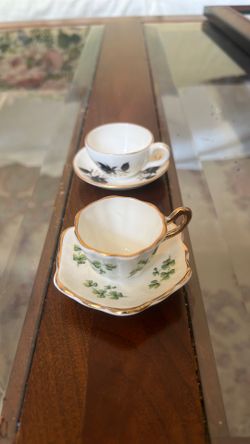 Fine English bone china minature teacups