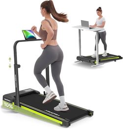 Walking Pad Treadmill with Incline and Handle Bar 3.0HP Under Desk Walking Treadmill with Adjustable Handlebar Compact Treadmill with Magnetic Remote 