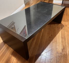 Glass top coffee table