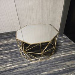 Octagon Gold Mirror Coffee Table