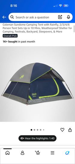 Unopened Coleman 4-Person Camping Tent