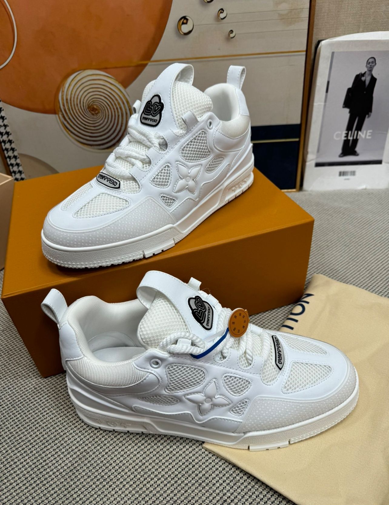 Brand New Louis Vuitton White trainers With Box And Authentication Papers And Receipt.