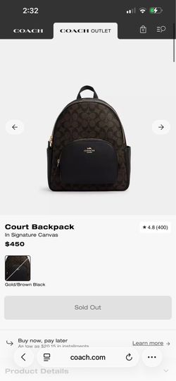 Coach court backpack almost like new need gone asap