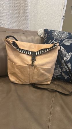 Tan Leather Crossbody Shoulder Bag