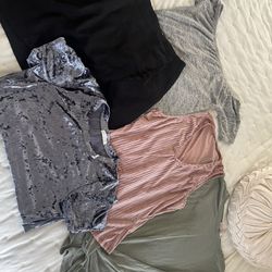 shirts + h&m skirt size: S/M 20$ (NEW) 