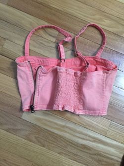 Apricot colored jean top S
