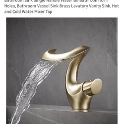 Bathroom Sink Single Handle Waterfall Bathroom for 1 Holes 