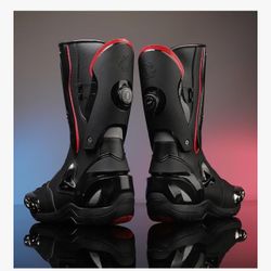 Motorcycle Riding Boots Motorcycle Leather Boots for Women and Men Protection Anti Slip Racing Sports