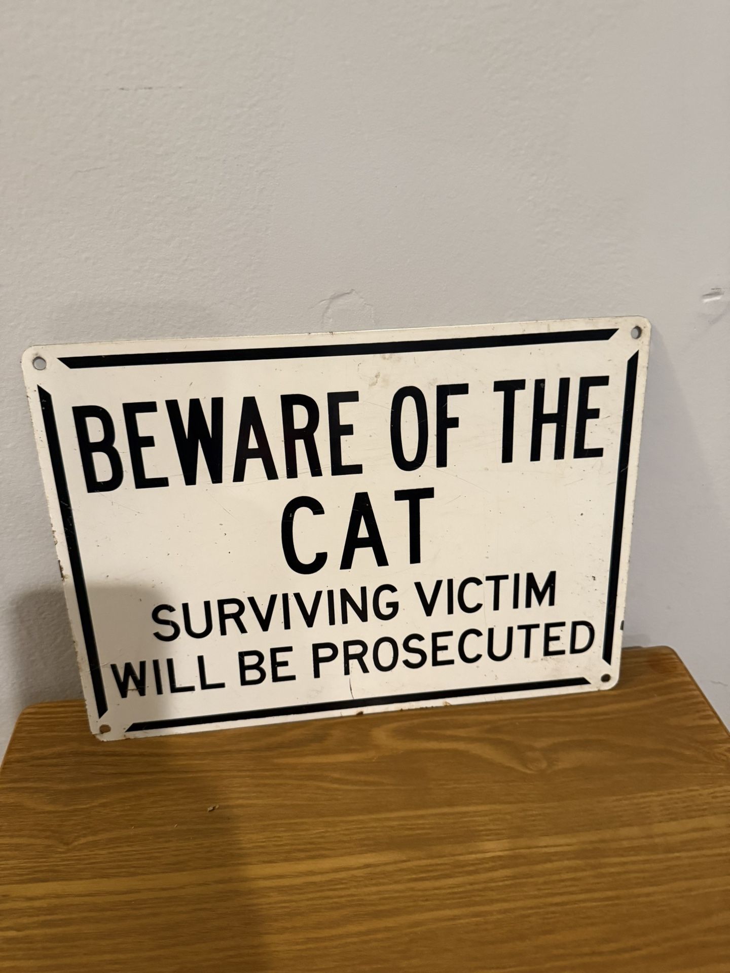 Metal Cat 🐈 Sign 🪧 