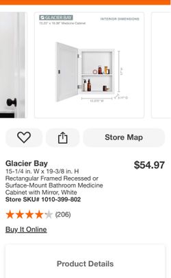 Glacier bay medicine cabinet