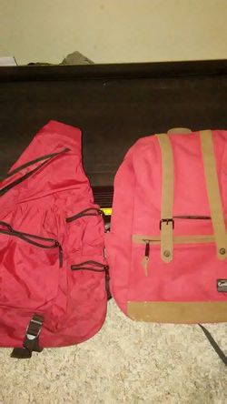 2 backpacks. GAP OVER THE SHOULDER AND COOKIES BACKPACK