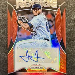2019 Prizm Baseball JOSH JAMES Red Prizm Rookie AUTO #RA-JJ Houston Astros