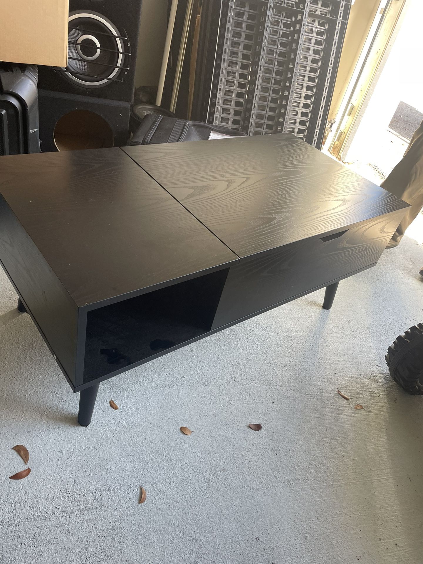 Center Table With Storage Cabinet