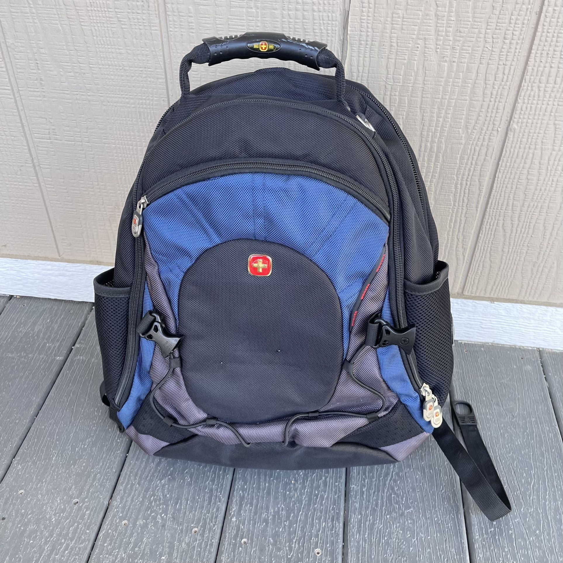 Backpack Pre- Owned Swiss Wenger WTRA 18 JH 3106 Multipurpose Backpack Blue, Black