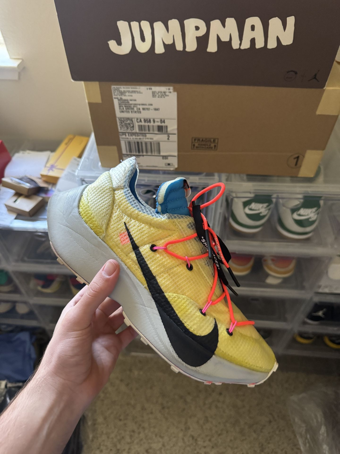Nike x Off White Vapor Street Yellow Tour 9.5M