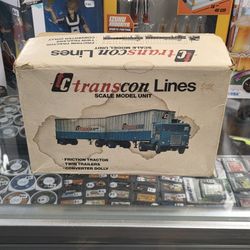Vintage Transcon Lines Metal Friction Tractor Trailer Truck - Near Mint Japan